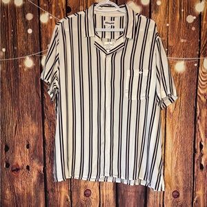 Abound Navy and Pink Striped Shirt